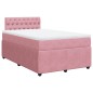 vidaXL Boxspringbett mit Matratze Rosa 120x200 cm Samt vidaXL Boxspringbett mit Matratze Rosa 120x200 cm Samt