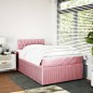 vidaXL Boxspringbett mit Matratze Rosa 120x200 cm Samt vidaXL Boxspringbett mit Matratze Rosa 120x200 cm Samt