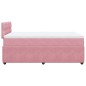 vidaXL Boxspringbett mit Matratze Rosa 120x200 cm Samt vidaXL Boxspringbett mit Matratze Rosa 120x200 cm Samt