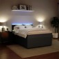 vidaXL Boxspringbett mit Matratze Dunkelgrau 140x190 cm Samt vidaXL Boxspringbett mit Matratze Dunkelgrau 140x190 cm Samt