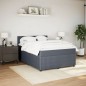 vidaXL Boxspringbett mit Matratze Dunkelgrau 140x190 cm Samt vidaXL Boxspringbett mit Matratze Dunkelgrau 140x190 cm Samt