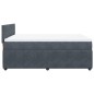 vidaXL Boxspringbett mit Matratze Dunkelgrau 140x190 cm Samt vidaXL Boxspringbett mit Matratze Dunkelgrau 140x190 cm Samt