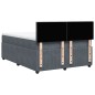 vidaXL Boxspringbett mit Matratze Dunkelgrau 140x190 cm Samt vidaXL Boxspringbett mit Matratze Dunkelgrau 140x190 cm Samt