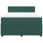 vidaXL Boxspringbett mit Matratze Dunkelgrün 140x190 cm Samt vidaXL Boxspringbett mit Matratze Dunkelgrün 140x190 cm Samt