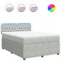 vidaXL Boxspringbett mit Matratze Hellgrau 140x190 cm Samt vidaXL Boxspringbett mit Matratze Hellgrau 140x190 cm Samt