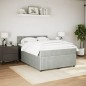 vidaXL Boxspringbett mit Matratze Hellgrau 140x190 cm Samt vidaXL Boxspringbett mit Matratze Hellgrau 140x190 cm Samt