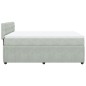 vidaXL Boxspringbett mit Matratze Hellgrau 140x190 cm Samt vidaXL Boxspringbett mit Matratze Hellgrau 140x190 cm Samt