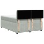 vidaXL Boxspringbett mit Matratze Hellgrau 140x190 cm Samt vidaXL Boxspringbett mit Matratze Hellgrau 140x190 cm Samt
