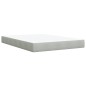 vidaXL Boxspringbett mit Matratze Hellgrau 140x190 cm Samt vidaXL Boxspringbett mit Matratze Hellgrau 140x190 cm Samt