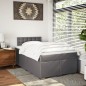vidaXL Boxspringbett mit Matratze Grau 120x200 cm Kunstleder vidaXL Boxspringbett mit Matratze Grau 120x200 cm Kunstleder