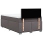 vidaXL Boxspringbett mit Matratze Grau 120x200 cm Kunstleder vidaXL Boxspringbett mit Matratze Grau 120x200 cm Kunstleder