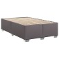 vidaXL Boxspringbett mit Matratze Grau 120x200 cm Kunstleder vidaXL Boxspringbett mit Matratze Grau 120x200 cm Kunstleder