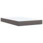 vidaXL Boxspringbett mit Matratze Grau 120x200 cm Kunstleder vidaXL Boxspringbett mit Matratze Grau 120x200 cm Kunstleder