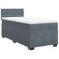 vidaXL Boxspringbett mit Matratze Dunkelgrau 90x190 cm Samt vidaXL Boxspringbett mit Matratze Dunkelgrau 90x190 cm Samt