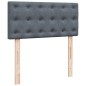 vidaXL Boxspringbett mit Matratze Dunkelgrau 90x190 cm Samt vidaXL Boxspringbett mit Matratze Dunkelgrau 90x190 cm Samt