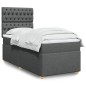 vidaXL Boxspringbett mit Matratze Dunkelgrau 80x200 cm Stoff vidaXL Boxspringbett mit Matratze Dunkelgrau 80x200 cm Stoff