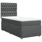 vidaXL Boxspringbett mit Matratze Dunkelgrau 80x200 cm Stoff vidaXL Boxspringbett mit Matratze Dunkelgrau 80x200 cm Stoff