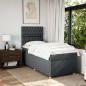 vidaXL Boxspringbett mit Matratze Dunkelgrau 80x200 cm Stoff vidaXL Boxspringbett mit Matratze Dunkelgrau 80x200 cm Stoff