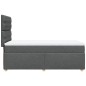 vidaXL Boxspringbett mit Matratze Dunkelgrau 80x200 cm Stoff vidaXL Boxspringbett mit Matratze Dunkelgrau 80x200 cm Stoff