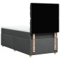 vidaXL Boxspringbett mit Matratze Dunkelgrau 80x200 cm Stoff vidaXL Boxspringbett mit Matratze Dunkelgrau 80x200 cm Stoff