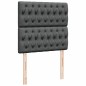 vidaXL Boxspringbett mit Matratze Dunkelgrau 80x200 cm Stoff vidaXL Boxspringbett mit Matratze Dunkelgrau 80x200 cm Stoff