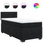 vidaXL Boxspringbett mit Matratze Schwarz 80x200 cm Samt vidaXL Boxspringbett mit Matratze Schwarz 80x200 cm Samt