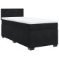 vidaXL Boxspringbett mit Matratze Schwarz 80x200 cm Samt vidaXL Boxspringbett mit Matratze Schwarz 80x200 cm Samt