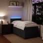 vidaXL Boxspringbett mit Matratze Schwarz 80x200 cm Samt vidaXL Boxspringbett mit Matratze Schwarz 80x200 cm Samt