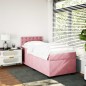 vidaXL Boxspringbett mit Matratze Rosa 80x200 cm Samt vidaXL Boxspringbett mit Matratze Rosa 80x200 cm Samt
