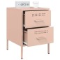 vidaXL Nachttische 2 Stk. Rosa 36x39x50,5 cm Stahl vidaXL Nachttische 2 Stk. Rosa 36x39x50,5 cm Stahl