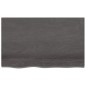 Tischplatte Dunkelgrau 80x50x6 cm Massivholz Eiche Behandelt Tischplatte Dunkelgrau 80x50x6 cm Massivholz Eiche Behandelt