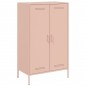 vidaXL Highboard Rosa 68x39x113 cm Stahl vidaXL Highboard Rosa 68x39x113 cm Stahl