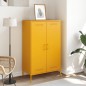 vidaXL Highboard Senfgelb 68x39x113 cm Stahl
