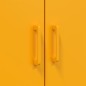 vidaXL Highboard Senfgelb 68x39x113 cm Stahl