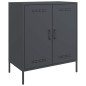 vidaXL Sideboard Anthrazit 68x39x79 cm Stahl vidaXL Sideboard Anthrazit 68x39x79 cm Stahl