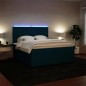vidaXL Boxspringbett mit Matratze Blau 200x200 cm Samt vidaXL Boxspringbett mit Matratze Blau 200x200 cm Samt
