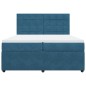 vidaXL Boxspringbett mit Matratze Blau 200x200 cm Samt vidaXL Boxspringbett mit Matratze Blau 200x200 cm Samt