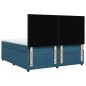 vidaXL Boxspringbett mit Matratze Blau 200x200 cm Samt vidaXL Boxspringbett mit Matratze Blau 200x200 cm Samt