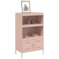 vidaXL Highboard Rosa 68x39x113 cm Stahl vidaXL Highboard Rosa 68x39x113 cm Stahl