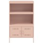 vidaXL Highboard Rosa 68x39x113 cm Stahl vidaXL Highboard Rosa 68x39x113 cm Stahl