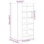 vidaXL Schuhschrank Räuchereiche 52x37,5x100 cm Holzwerkstoff vidaXL Schuhschrank Räuchereiche 52x37,5x100 cm Holzwerkstoff