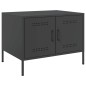 vidaXL Couchtisch Schwarz 68x50x50,5 cm Kaltgewalzter Stahl vidaXL Couchtisch Schwarz 68x50x50,5 cm Kaltgewalzter Stahl