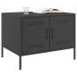 vidaXL Couchtisch Schwarz 68x50x50,5 cm Kaltgewalzter Stahl vidaXL Couchtisch Schwarz 68x50x50,5 cm Kaltgewalzter Stahl