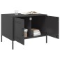 vidaXL Couchtisch Schwarz 68x50x50,5 cm Kaltgewalzter Stahl vidaXL Couchtisch Schwarz 68x50x50,5 cm Kaltgewalzter Stahl