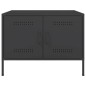 vidaXL Couchtisch Schwarz 68x50x50,5 cm Kaltgewalzter Stahl vidaXL Couchtisch Schwarz 68x50x50,5 cm Kaltgewalzter Stahl