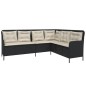 vidaXL Gartensofa in L-Form mit Kissen Schwarz Poly Rattan vidaXL Gartensofa in L-Form mit Kissen Schwarz Poly Rattan