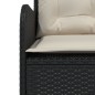 vidaXL Gartensofa in L-Form mit Kissen Schwarz Poly Rattan vidaXL Gartensofa in L-Form mit Kissen Schwarz Poly Rattan