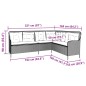 vidaXL Gartensofa in L-Form mit Kissen Schwarz Poly Rattan vidaXL Gartensofa in L-Form mit Kissen Schwarz Poly Rattan