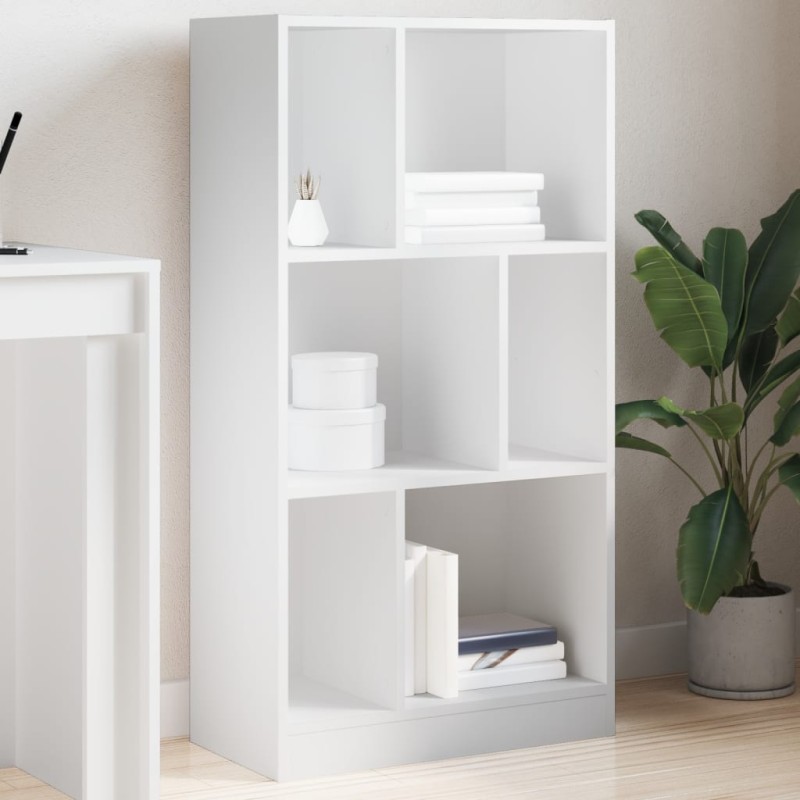 vidaXL Bücherregal Weiß 57x28,5x107,5 cm Holzwerkstoff vidaXL Bücherregal Weiß 57x28,5x107,5 cm Holzwerkstoff