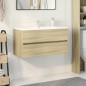 vidaXL Waschbeckenunterschrank Sonoma-Eiche 90x38,5x45cm Holzwerkstoff vidaXL Waschbeckenunterschrank Sonoma-Eiche 90x38,5x45cm Holzwerkstoff
